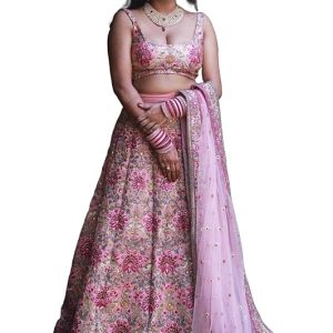 Women's Silk Semi Stitched Lehenga Choli With Dupatta